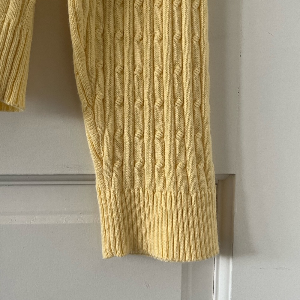 Carribean Joe Women’s Yellow Cable Knit Long Sleeve Sweater Size XL - Picture 2 of 6